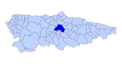 Uvieu Asturies map